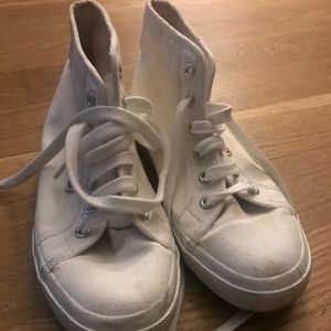 Superga Women's Classic White Mid-Rise Sneakers